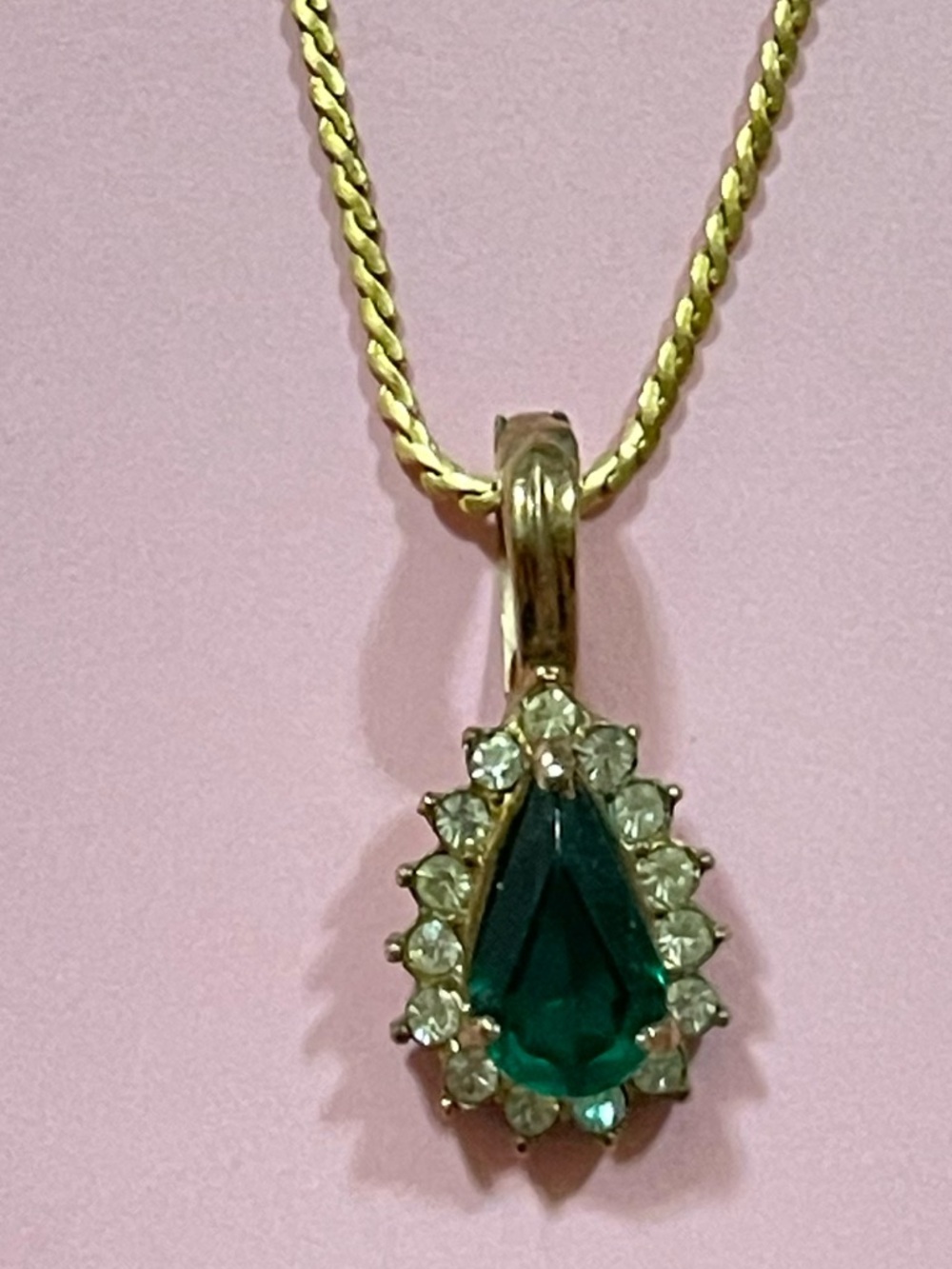 Vintage Gold Tone Roman Necklace #9642